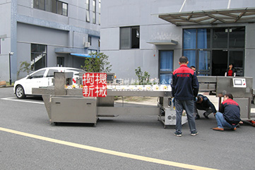 The SMZH-950 noodles feeding equipment + Noodles packing machine(Fried rice noodles packing machine,